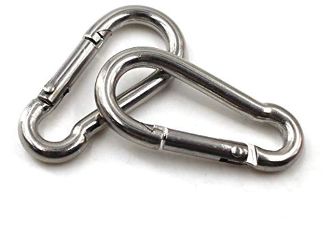 M11 Moschettone a molla 304 acciaio inossidabile arrampicata moschettone clip heavy duty gancio gancio portachiavi confezione da 2