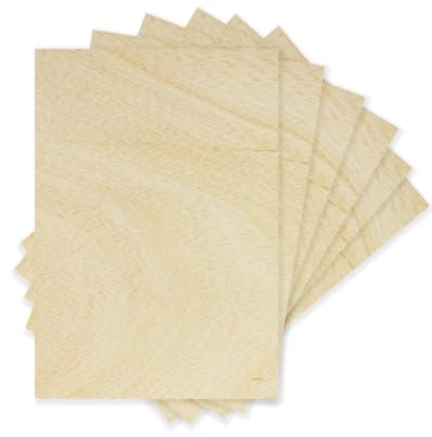 CHELY INTERMARKET Tableros Contrachapado Abedul 40x60 CM 10 MM 1 Unidad Madera Natural Corte Láser CNC Manualidades Pirograbado Modelismo Decoración Artesanía Tablero Bricolaje Precisión