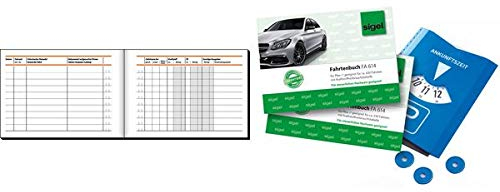 sigel Formularbuch ´Fahrtenbuch Pkw´, A5, 32 Blatt, Sie erhalten 1 Stück á 32 Blatt