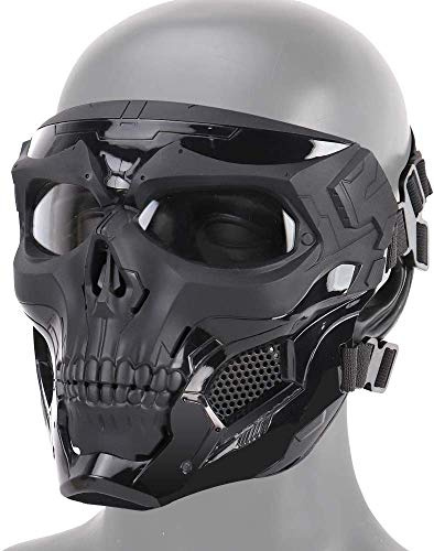 Masque Facial Complet de Masque de crâne Tactique, approprié à l'Halloween Jouant Le rôle Airsoft Paintball et Le Mask de Protection de Jeu de Guerre de CS