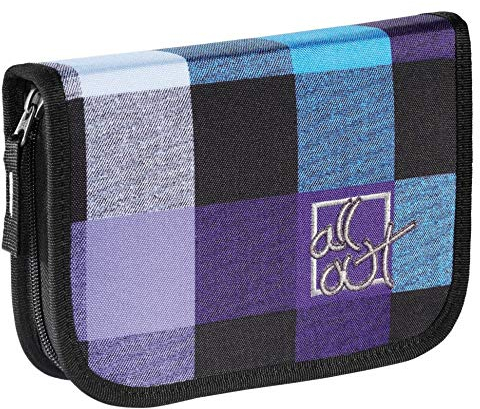 Caribbean Check - All Out Hama Schüleretui Federmappe Stiftetasche Federpanel Pencil Case mit 2 Klappen
