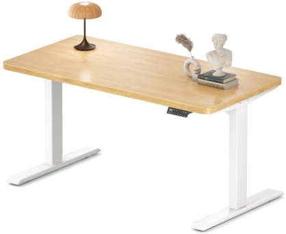 MAIDeSITe S2 Pro Höhenverstellbarer Schreibtisch 140 x 70 cm, 2 Motoren | Schreibtisch Höhenverstellbar, 25 mm Einteilige Tischplatte, Traglast 160 kg, 4 Memory-Steuerung, Sitz-Steh-Erinnerung, USB-C