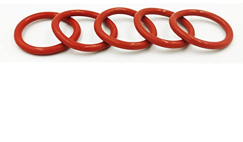 MACHSWON 30 Stück Silikon-O-Ringe-Dichtungsringe, Dichtung, 12 mm Außendurchmesser, 9 mm Innendurchmesser, 1,5 mm Breite, Silikon-Unterlegscheibe, runder Dichtungsring, Rot