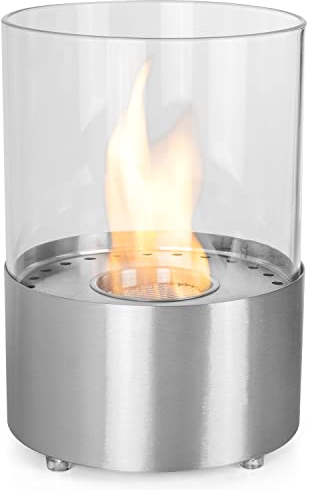 Moritz Ethanol Kamin Tischkamin I 29 x 20 x 20 cm Edelstahl I Tischfeuer rund I 500 ml Edelstahldose I Bioethanol Kamin I Bio Ethanol Kaminofen Indoor Outdoor I Innen Außen I Bioethanol Brenner