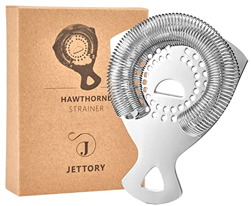 Jettory Cocktail Strainer, Cocktail Sieb, Barsieb aus Edelstahl passend auf alle Shaker, hochwertiges Barzubehör