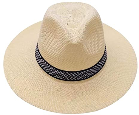 ACMEDE Panamahut Strohhut mit Band, Sonnenhüte Bogarthut Fedora Sommerhut, Panamahut Original Breite Krempe Sonnenhut Stroh, Sommer Hut Strandhut für Herren