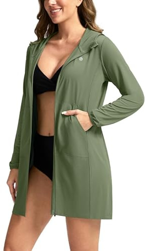 G Gradual Women's UPF 50+ Swim Cover Up Sun Protection Olive