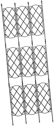 Mipcase Metal Vine Trellis Climbing Plant Support Rack for Garden Adjustable 46.5-135cm Black Iron Frame Outdoor Climbing Plants Stand for Clematis and