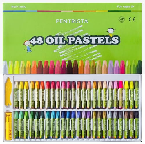 PENTRISTA Pastels à l'huile, 48 Couleurs Set de Pastel Sec Doux