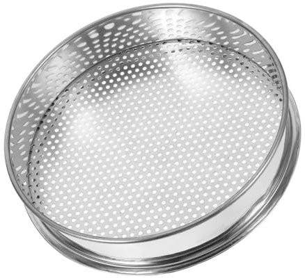 SEWOART Soil Sifter Garden Sieve with 3mm Stainless Steel Mesh for Garden Soil Screening Portable Fine Mesh Filter Sifting Pan for Outdoor Gardening