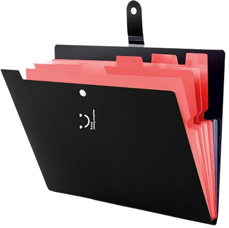 Dokumentenmappe A4, Fächermappe Mit 4 Fächer, Mappe A4, Sammelmappe a4 Wasserdicht, Ordnungsmappe A4 Für Büro, Schule Und Zuhause(Schwarz)