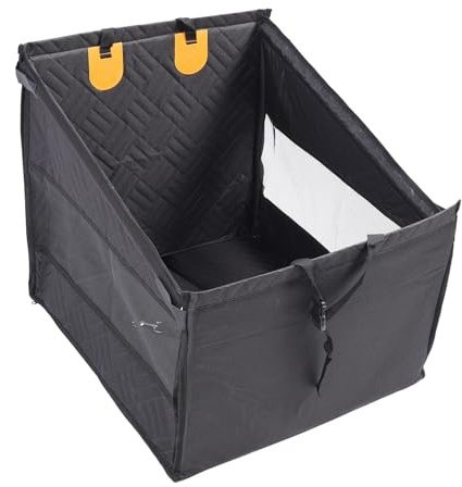 Hundbilstol, Hundstol Bilbaksäte, Hundkorgsbil, Oxford-tyg, Svart Ventilerande Mesh, 59x51,5x56cm, för Medelstora och Stora Hundar