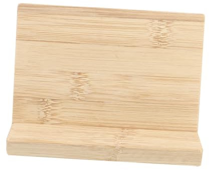 STOBOK Bamboo Display Board Solid Plate Stands for Payment Code Name Plates Menu Signage Elegant