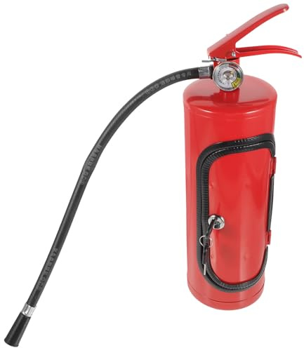 OFFSCH Feuerlöscher Weinschrank Weinbehälter Aus Metall Und Kunststoff Für 1 Flasche Und Gläser Spirituosenaufbewahrung Im Feuerlöscher-Design Kreatives Geschenk Für Zuhause