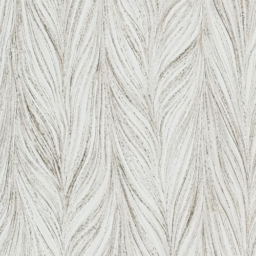 Abyssaly Papel Pintado Autoadhesivo, Vinilo Adhesivo Muebles y Pared | 44 X 300 cm, Gris Claro Geométrica a Rayas, Vinilo Autoadhesivo Impermeable Para Muebles, Paredes, Dormitorio, Baño y Cocina