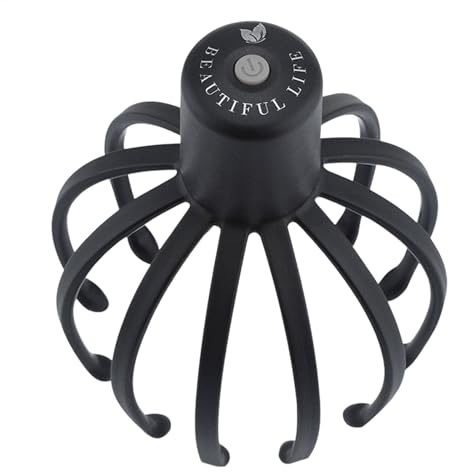 Massaggio testa ragno, massaggiatore elettrico per cuoio capelluto, massaggiatore elettrico per cuoio capelluto, massaggiatore senza fili con 3 modalità, 360 gradi