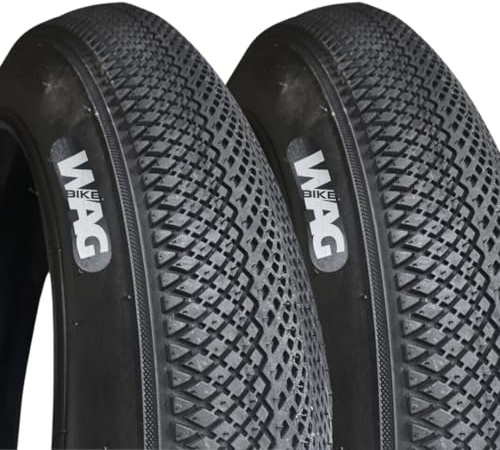2 COPERTONI WAG 20 x 4.0 1/4 (97-406) PNEUMATICI SLICK STRADALI GOMME BICICLETTA FAT E-BIKE BICI ELETTRICA