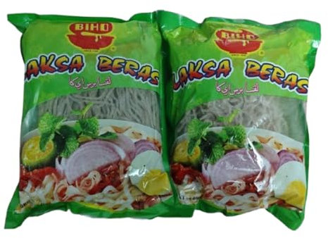 Twenty Twenty Thick Dried Laksa Rice Noodles, Halal, 400g Each [Pack of 2]