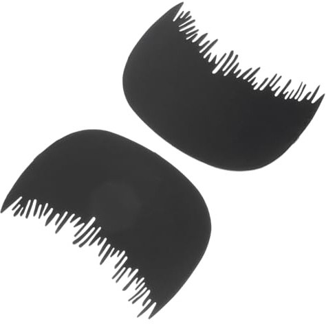 VALICLUD Pettine per Fibre Chioma 2 Pezzi in Plastico Nero Scudo Protettivo per Applicazione Pulita Adatto a Uomini e Donne