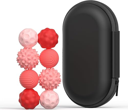 Magnetiska stressbollar för vuxna och tonåringar, 8 st silikonbollar, sensoriska leksaker för stresslindring, autism, ADHD, ångest, diskreta kontorsbollar, små gåvor