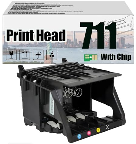 711 C1Q10A Print Head, Compatible for HP DesignJet T530 T525 T520 T130 T125 T120 & T100 Large Format Plotter Printers —— High Print Volume With Chip 1 pcs