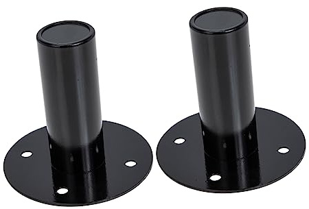 HOLIDYOYO 2 pezzi Supporti per Altoparlanti in Metallo Base con Vassoio e Capacità Elevata Stativo Stabile per Casse Acustiche Home Theater e Monitor Hi Fi