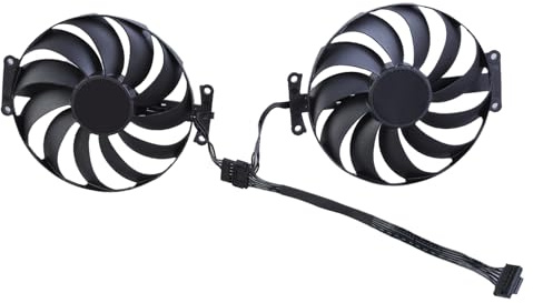 Yjcnelcr 1Pair 95mm 7Pin T129215SU Cooling Fan Replacement for RTX3070 Graphics Card Cooling Fan Management