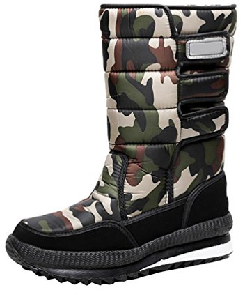 LvRao Bottes de Neige avec Fourrées Doublure Chaude Imperméable Boots de Neige Chaussures d Hiver pour Homme # Vert 46