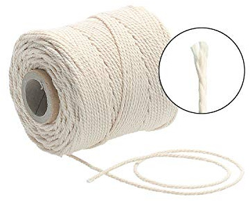 Filani Lieblingsgarn - Premium Garn aus Baumwolle in Nature 1 mm x 65 m für Makramee und Basteln
