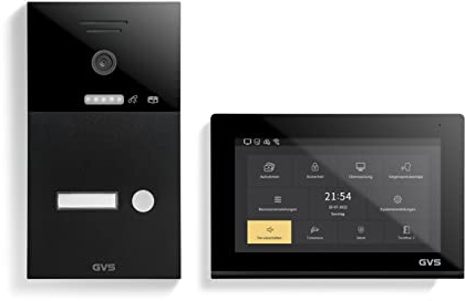 GVS - IP Video Türsprechanlage mit Türöffner, HD Kamera, 1x 7 Zoll Monitor & App - Smarte Video Türklingel mit Kamera & Gegensprechanlage für 1 Familienhaus (AVS1284A)