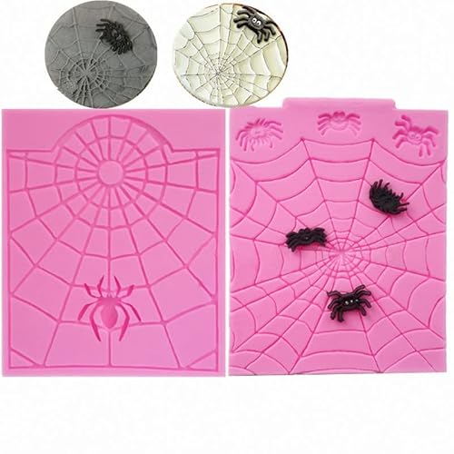 Silikon Formen Diy Schokolade Backen Spinnennetz Halloween Fondant Kuchen Dekoration Silikonform