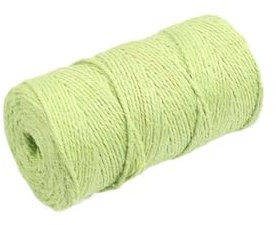 Garten Schnur 100 m/Rolle, 2 mm, bunt, Jute-Seil, Schnur, Faden, Schnur, handgefertigt, DIY, Basteln, Seil, Schnur, Farbe, Geschenkverpackung, Schnur, Heimtextilien, Dekor (Color : 2mm Light Green)
