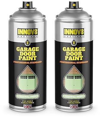 GARAGE DOOR SPRAY PAINT - Exterior & Interior Door - Multi Surface - Metal, Wood & uPVC - No Primer or Top Coat - 1 x 400 ml - Professional Standard Fast Dry Satin Finish - CHARTWELL GREEN
