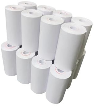ZGXNYI 10 STÜCKE Thermopapierrolle 57mm x 25mm Modell POS-Maschine Registrierkasse Kassenbonband Einzelholzzellstoff Druckpapier Schnell Trocknendes Thermopapier