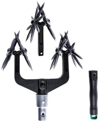 Hopbucan Rotary Tiller Set, Garden Rotary Tiller Handheld Garden Cultivator Switch, Soil Tilt Tool for Reseeding Grass Soil Mix