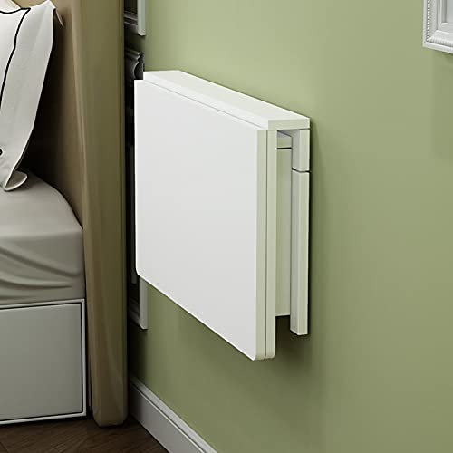 Klappbarer Wandtisch für Küche, Frühstücksbar, kompakt, kleiner Raum, Eckschreibtisch, Esszimmer, Arbeitsplatz, Weiß, Büro, Heimarbeit, 90 cm