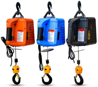 Tragbare Winde 500KG Elektro-Hebezeug Tragbare elektrische Handwinde Traktionsblock Elektrostahldrahtseil Hebezeug Abschleppseil Äußerst langlebig(3 in 1)