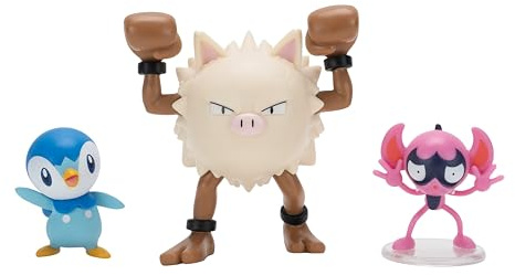 Pokémon PKW4088 – Juego de Figuras de Batalla – Bähmon, Plinfa, Rasaff, Figuras Oficiales