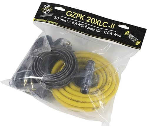 Ground Zero GZPK 20XLC-II - High Quality 20mm² Cable Set for Power and Signal Wiring