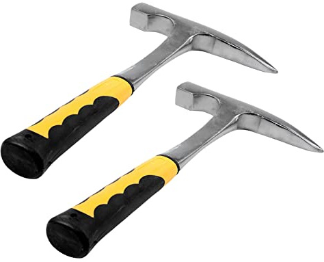 Janasiba Lot de 2 marteaux d'exploration géologique avec bouche pointue