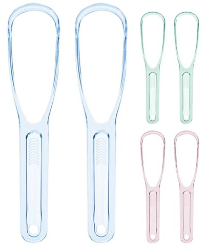 Beaupretty 6pezzi Pulitore per Lingua Plastica di Raschietti per Lingua Portatile Strumento per Igiene Orale per Adulti e Ragazzo Ragazza Rimuove Pellicola Linguale e Odori Orali