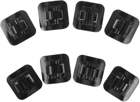 TOYANDONA 8pcs Bike Brake Cable Clamps with Adhesive Seat Aluminum Alloy C-Clips for Road and Mountain Bikes Housing Guide Tube Holder