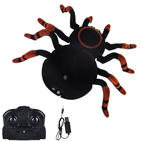 Genérico Jouet araignée avec télécommande - Araignée Robot réaliste Qui grimpe sur Les pour Le Jeu, l'éducation et Le Divertissement des et des Adultes en intérieur et