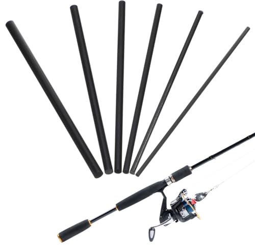 Angelrutenreparatur Aus Kohlefaser, Reparaturset für Angelruten aus Kohlefaser mit 6 Stück 10cm Verbindungsstücke zur Angelrutenreparatur im Outdoor Angeln Meeresangeln Und Karpfenruten