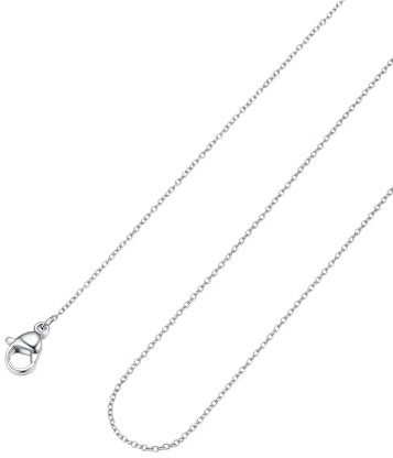 FOCALOOK Collares Mujer 1mm Cadena Acero Inoxidable Mujer 65cm Cadenas de Plata Mujer Regalo para el Día de la Madre/Navidad/Cumpleaños
