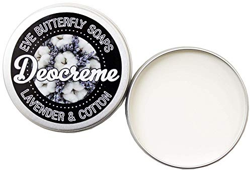 Deocreme Lavender & Cotton - Regular Size 50 g | aluminiumfrei, Duft nach frischer Wäsche, vegan