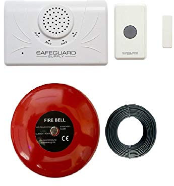 Safeguard Supply Door Alarm for Business When Entering - Loud 6” Alarm Bell