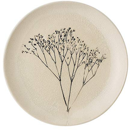 Bloomingville Elegantes TE Keramik-Geschirr mit einem Durchmesser von 22 cm in Schwarz und Beige – Handgefertigt, spülmaschinengeeignet und im dänischen Stil – Perfekt für alltäglichen Gebrauch.