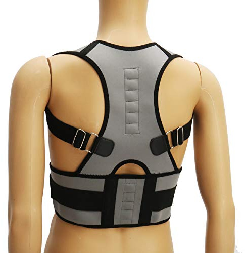 KINGDUO Ayuda para la espalda ajustable Corrector para la espalda Lumbar protector para el hombro Protección contra el dolor - L