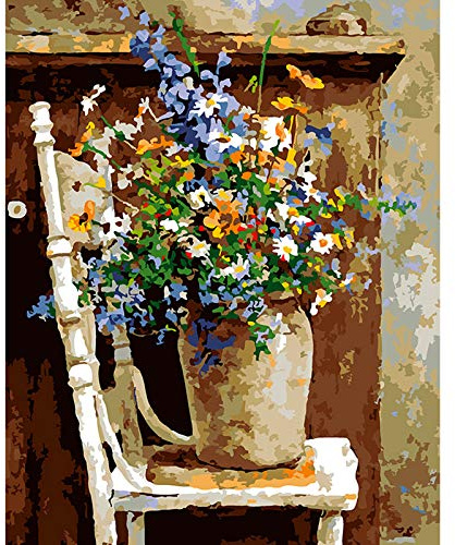 Peinture par Numero Adulte Peinture Numéros Dart Tableau a Peindre Canevas Kit Complet avec Brosses et Peintures Acryliques Peinture à l'huile de Bricolage Cadeau Pour Enfant femme 40x50cm sans Cadre